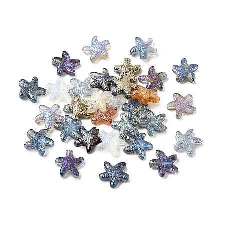 Electroplate Transparent Glass Beads EGLA-L047-03B-1