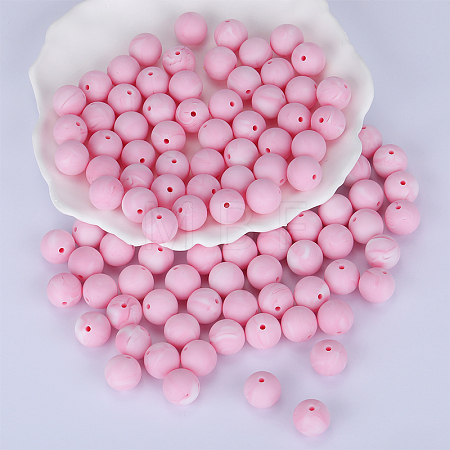 Round Silicone Focal Beads SI-JX0046A-56-1