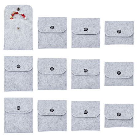 12Pcs 4 Styles Portable Felt Card Cover Bag ABAG-GA0001-21B-1