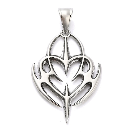316 Surgical Stainless Steel Pendants LS-STAS-A123-15AS-1