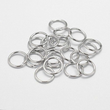 Brass Open Jump Rings KK-M165-10mm-01P-NR-1