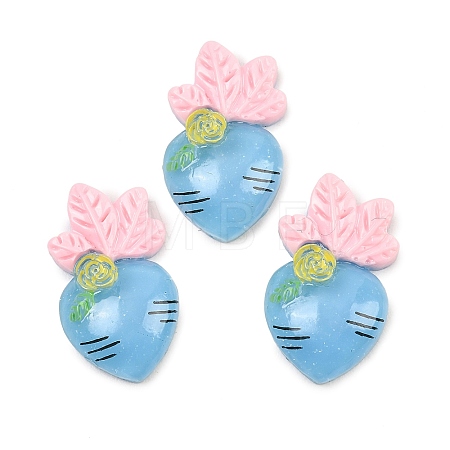 Translucent Resin Cabochons RESI-XCP0002-68A-1