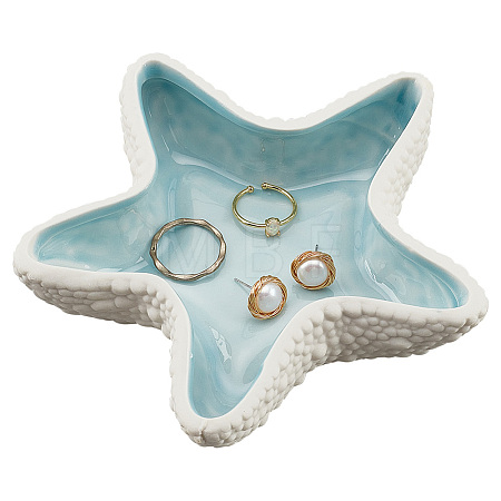 Porcelain Jewelry Dish Tray DJEW-WH0009-27-1