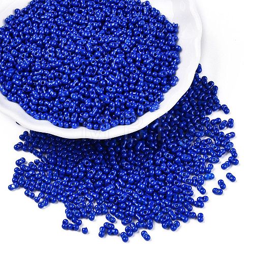 Baking Paint Glass Seed Beads SEED-A033-04E-1