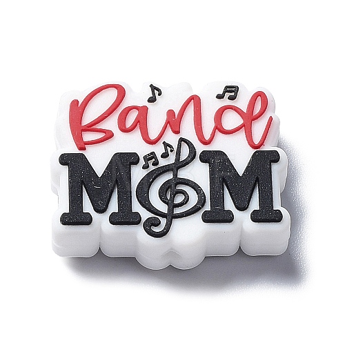 Mother's Day Silicone Beads SIL-Q001-02E-1
