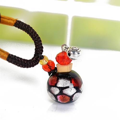 Glass Perfume Essence Bottle Pendant Necklace PW-WG08612-03-1