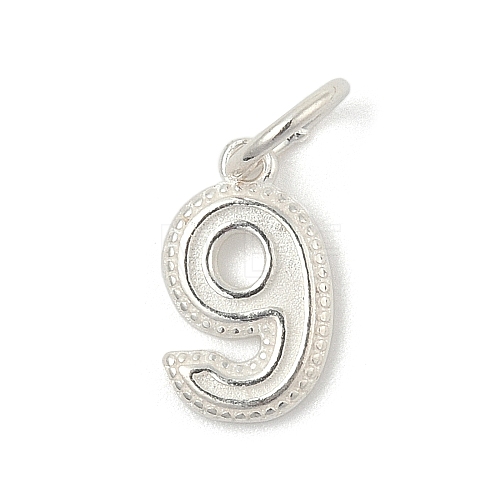 Number Series 925 Sterling Silver Charms STER-Q002-01J-1