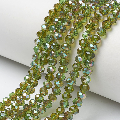 Electroplate Glass Beads Strands EGLA-A034-T4mm-J05-1