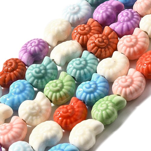 Handmade Porcelain Beads Strands PORC-I028-02A-1