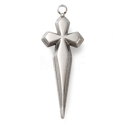 Anti-Tarnish 304 Stainless Steel Pendants STAS-P369-05P-1