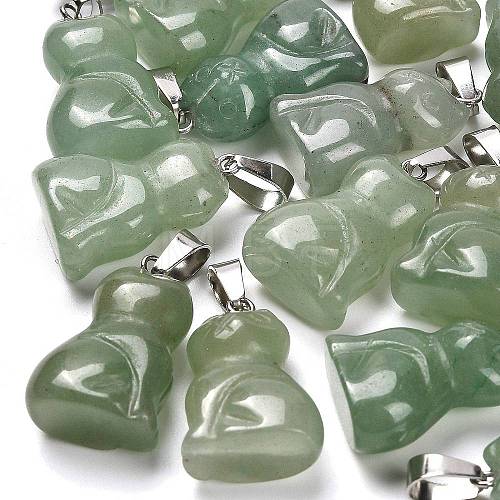 Natural Green Aventurine Pendants G-B127-08P-05-1