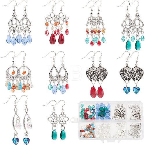 SUNNYCLUE DIY Chinese Style Alloy Chandelier Earring Making Kit DIY-SC0024-23-1