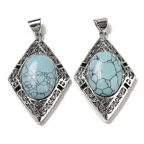 Synthetic Turquoise Big Pendants G-Z050-08A-1