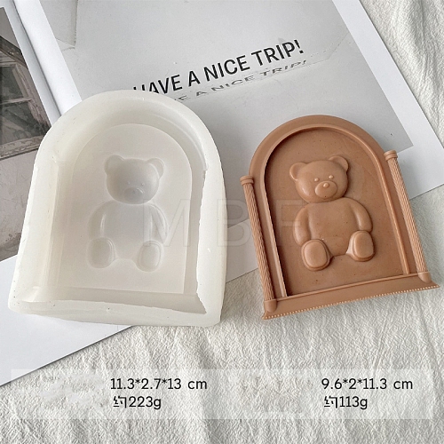 Food Grade Arch with Bear DIY Silicone Candle Molds PW-WG95CD4-01-1