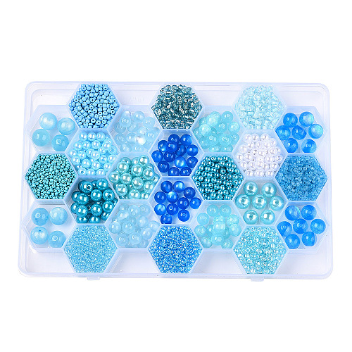 DIY 24 Style Acrylic & Resin Beads Jewelry Making Finding Kit DIY-NB0012-01A-1