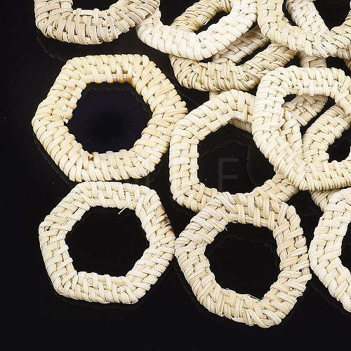 Handmade Reed Cane/Rattan Woven Linking Rings X-WOVE-T005-28-1