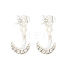 Moon & Star Alloy Front Back Stud Earrings AL-CBA3C8B-02S-2