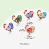 10Pcs 5 Colors Alloy Enamel Pandants ENAM-YW0003-60-3