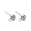 Non-Tarnish 304 Stainless Steel Stud Earring Findings STAS-P099-04P-1