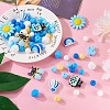  74Pcs Food Grade Eco-Friendly Silicone Beads SIL-TA0001-39-4