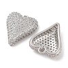 Brass Micro Pave Clear Cubic Zirconia Pendants KK-S388-01P-04-2