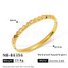 316L Surgical Stainless Steel Pave Clear Cubic Zirconia Bangles WG36166-03-1