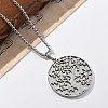 304 Stainless Steel Pendant Necklaces NJEW-Z058-03P-2