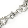 304 Stainless Steel Curb Chain/Twisted Chain Bracelets STAS-A028-B133P-2