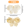 2Pcs Butterfly Enamel Pins JEWB-HY0001-22-2