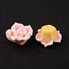 Handmade Polymer Clay 3D Flower Beads X-CLAY-Q194-20mm-01A-3