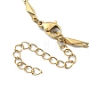 Ion Plating(IP) 304 Stainless Steel Rhombus Link Chain Necklaces for Women NJEW-D052-03G-3
