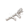 Rack Plating Brass Micro Pave Cubic Zirconia European Dangle Charms KK-L210-015P-F-2