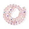 Electroplate Transparent Glass Beads Strands EGLA-N022-04A-D14-2