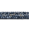 Opaque Solid Color Electroplate Glass Beads Strands LS-GLAA-F029-P4mm-A09-1