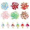 120Pcs 6 Colors Electroplate Glass Charms FIND-CA0005-92-1