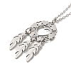 Non-Tarnish 201 Stainless Steel Pendnat Necklace with Cable Chains NJEW-E102-01P-03-1