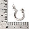 Rack Plating Brass Clear Cubic Zirconia Pendants KK-Z056-21P-3