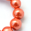 Baking Painted Glass Pearl Round Bead Strands HY-Q003-10mm-38-3