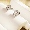 Stylish Minimalist Stainless Steel Clover Earrings For Daily Wear PJ8082-2-1
