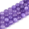 Dyed Natural White Jade Beads Strands G-T139-8mm-60-10-4