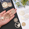 32Pcs 4 Styles Brass Pendants KKC-CA0001-08-3