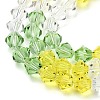 Transparent Gradient Color Glass Beads Strands GLAA-F131-01C-08-3