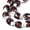 Handmade Gold Sand Lampwork Beads Strands LAMP-Q041-09E-3