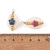 Natural Shell & Gemstone Pendants PALLOY-JF05916-01-3