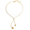 304 Stainless Steel Double Heart Lariat Necklaces WG40DB7-01-6