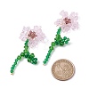 Imitation Austrian Crystal Flower of Life Dangle Stud Earrings X1-EJEW-TA00029-01-4