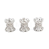 Brass Micro Pave Clear Cubic Zirconia Beads CU-CBA6A75-11P-1