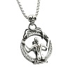 Punk Style 316L Surgical Stainless Steel Gothic Skull Magic Mirror Female Pendant Pendant Box Chain Necklaces for Men WG8DFA6-01-3