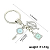 Alloy Enamel & Rhinestone Keychain KEYC-YW00074-01-3