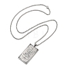 Non-Tarnish 201 Stainless Steel Rectangle with Constellation Pendant Necklaces NJEW-M223-02E-3